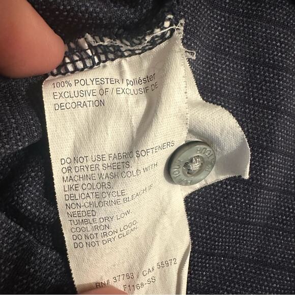 PGA Tour Men’s Navy Blue Checkered Polo, Window Pane, XXL - Picture 4 of 9